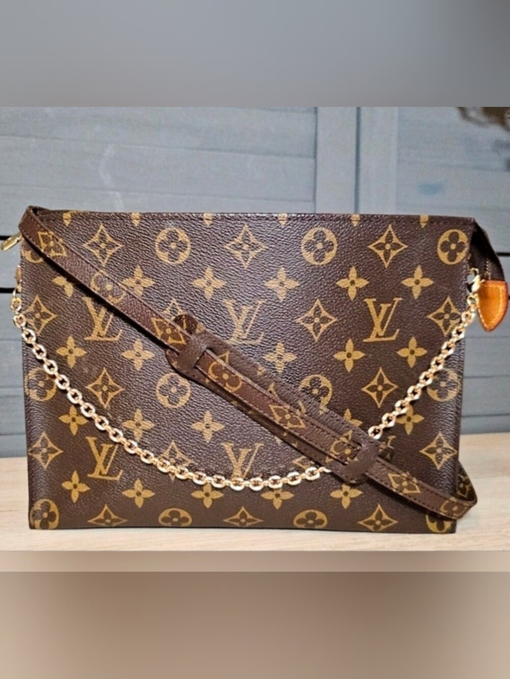 Authentic LOUIS VUITTON Monogram Poche Toilette 26 Crossbody Bag
